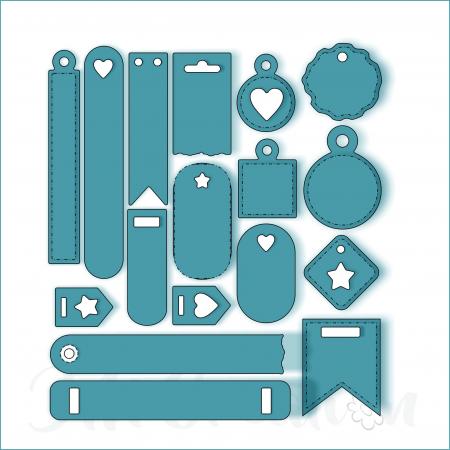 Mini-Tags - Stanzschablone